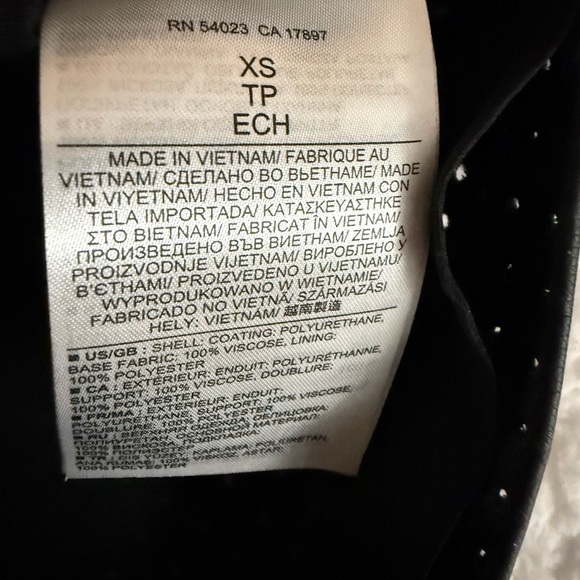 ⭐️ 3/$20 Banana Republic Perforated Black Tank Top faux leather size xs - Picture 2 of 3